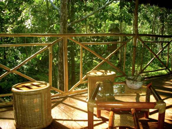 El salon, para escuchar, en la tarde, los sonidos de la naturaleza.